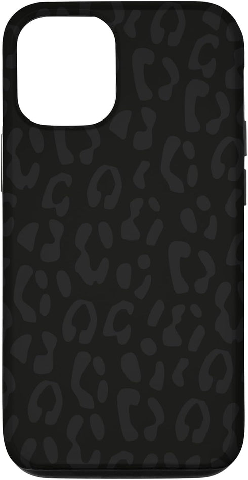 iPhone 12/12 Pro Black leopard print protective case for women cheetah design Case...