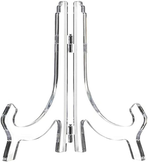 8 Pack 4.5 Inches Acrylic Easel Stand,Display Stand Kitchen Picture Frame Stand Picture Bracket Acrylic Decoration Plate Holder Frame Book Stand...