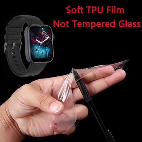 6 Pack Compatible with Cvutgf P43F 1.8” Smart Watch Screen Protector Film for MASVVPI P43 1.9 Inch Smartwatch Screen Protectors Foils Screen Cover...