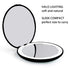 Travel Mirror with LED Lighted,1x/10x Magnification Compact Mirror with Light, 2-Sided Illuminated Folding Round Mirror, Handheld Pocket Makeup Mi...