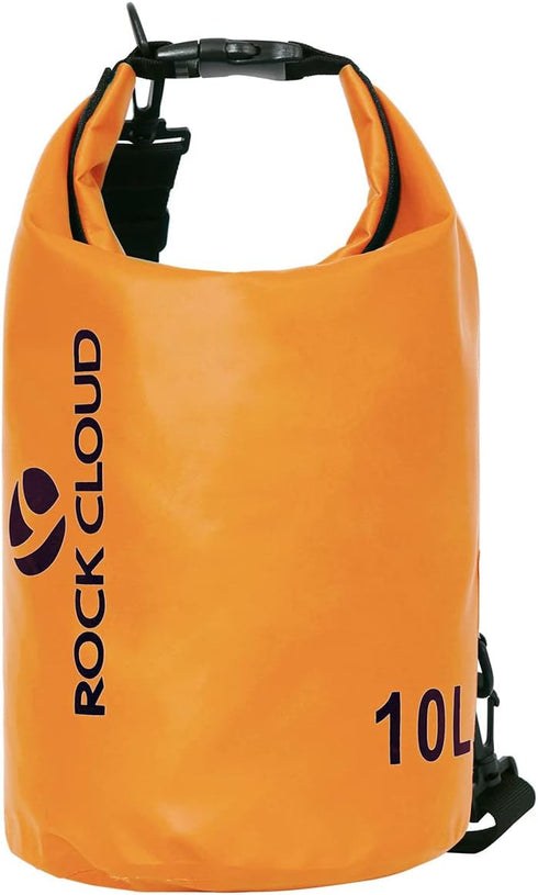 ROCK CLOUD Dry Bag Waterproof 10L Dry Sack for Kayaking Rafting Boating Beach Surfing Swimming Canoe Camping Hiking Fishing Ski, Orange...