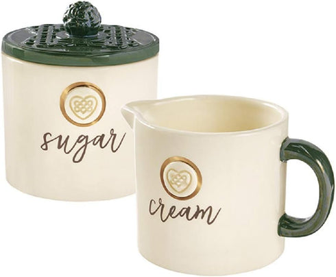 Grasslands Road Sugar Bowl and Creamer Set - Holds 8 Ounces, Material Ceramic...