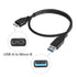 USB 3.0 Hard Drive Cable, USB-A to Micro B Cable Compatible with Samsung Galaxy S5, Note 3, Note Pro 12.2, Camera, WD Toshiba Seagate Hard Drive a...