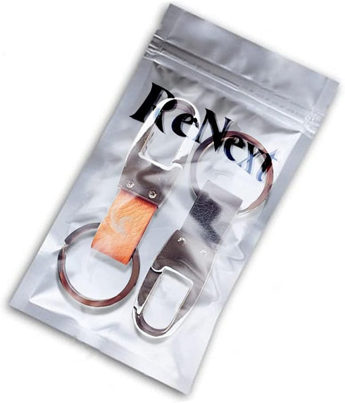 WeiFan Leather Valet Key Chain,Key Ring Holder, Heavy Duty Hardward Belt Clip Key Ring-2pack (Chrome)...
