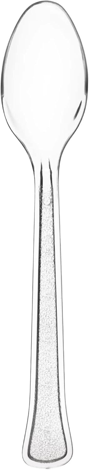 Clear Plastic Heavy Weight Spoons (20 Count) - Premium Disposable Plastic Cutlery, Perfect for Home Use and All Kinds of Occasions...