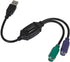 Monoprice PS/2 Keyboard/Mouse to USB Converter Adapter, Black...