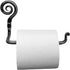 Hand Forged Metal Scroll Toilet Paper Holder Wrought Iron Handmade Rustic Wall Mounted Toilet Paper Black Antique Finish Heavy Duty Toilet Roll Pa...