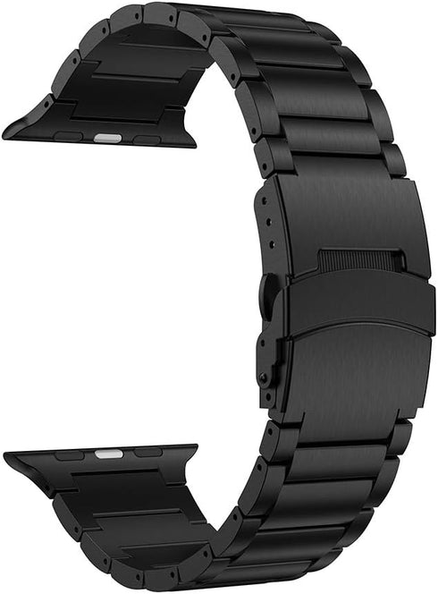 LDFAS Compatible for Apple Watch Band 45mm 44mm 42mm, Sport Stainless Steel Metal Strap with Safety Buckle for iWatch Bands Compatible for Apple W...