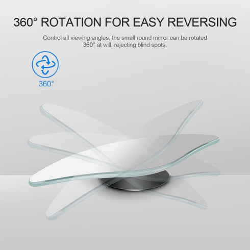 Car Blind Spot Mirror, 2PCS HD Convex Glass Angle Adjustable for Side Rearview Mirrors, Fan Shaped Frameless Rotatable Wide Angle Blind Spot Mirro...