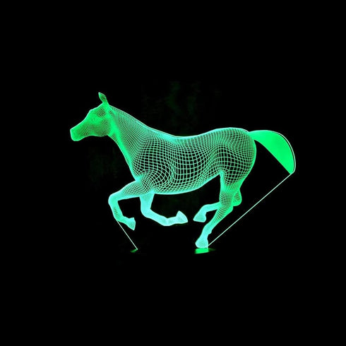 Horse 3D Light Girls Bedroom lamp, 7 Color Change Art Sculpture Lights LED Desk Table Light, Awesome Gift for Brother Sister Husband Wife Boss Fat...