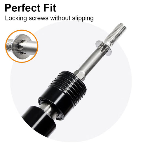 Torx Screwdriver Bit Set, PTSLKHN S2 Steel Magnetic Security Tamper Proof Star 6 Point Screw Driver Kit Tools, 12PCS 1/4" Hex Shank T5-T40 50mm Le...
