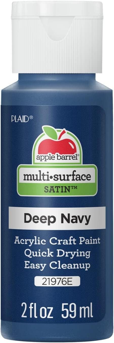Apple Barrel Multi Surface Acrylic Paint, 2 oz, Deep Navy 2 Fl Oz- (Pack of 24)...