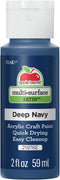 Apple Barrel Multi Surface Acrylic Paint, 2 oz, Deep Navy 2 Fl Oz- (Pack of 24)...