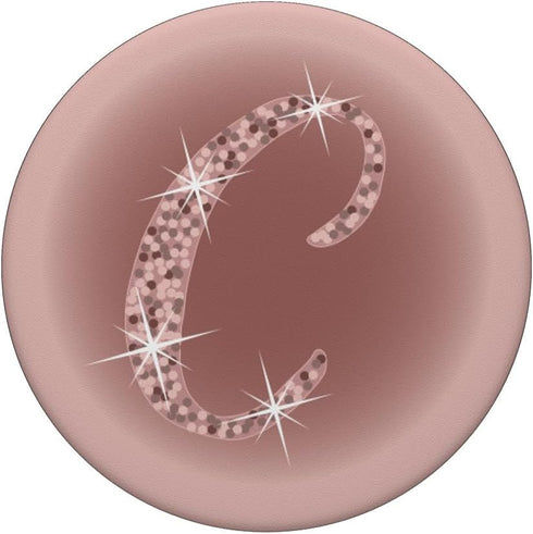 Initial C Script Letter, Rose Pink and Mauve PopSockets PopGrip: Swappable Grip for Phones & Tablets PopSockets Adhesive PopGrip...