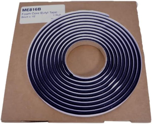 Butyl Tape Foam Core Roll 8mm x 16' For Auto Glass...