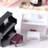 Piano Keyboard Toy for Kids Dollhouse Piano Model Miniature Stool Musical Educational Toy for Micro Landscape Fairy Garden White...