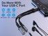 USB C to 3.5mm Headphone and Charger Adapter, with PD 60W Fast Charging, 2 in 1 Type C to Aux Audio Jack...