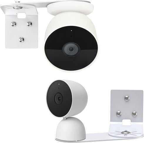 2Pack Metal Corner Wall Mount Compatible with Google Nest Cam Outdoor or Indoor/Battery or Wired-2nd Generation, 300° Rotation Adjustable Bracket ...