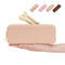 Travel Makeup Brush Holder,Silicone Makeup Brush Holder,Makeup Brush Bbag,BPA free Travel Accessories7.9 x 3.15 x 1.18 inches(Shell powder)...