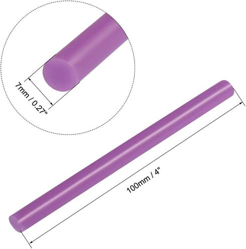 uxcell Mini Hot Glue Sticks for Glue Gun 7mm x 100mm Purple 12pcs...