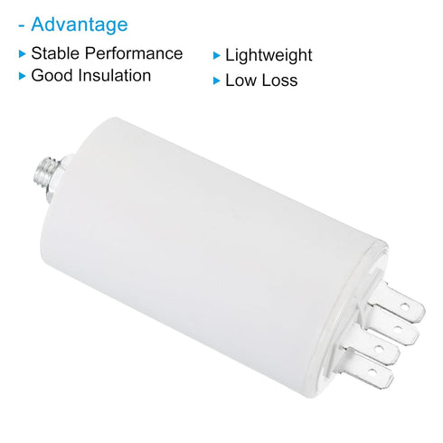 PATIKIL 16uf CBB60 Run Capacitor,AC 250V 4 Pins 50/60Hz Cylinder Bottom with M8 Screw for Washing Machine,Cleaning Machine Pump Motor Star...