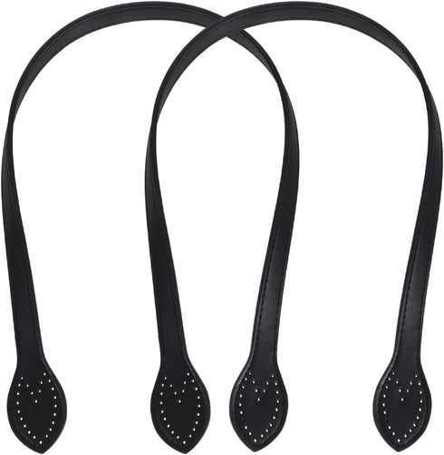 SUPVOX 2pcs 24 Leather Purses Straps Leather Bag Handles Replacement Purse Straps Handbag Bag Wallet Straps (Black)...
