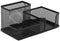 Metal Mesh Black Office Accessory Desk Organizer Tray Holder with 3 Compartments for Pens, Pencils...