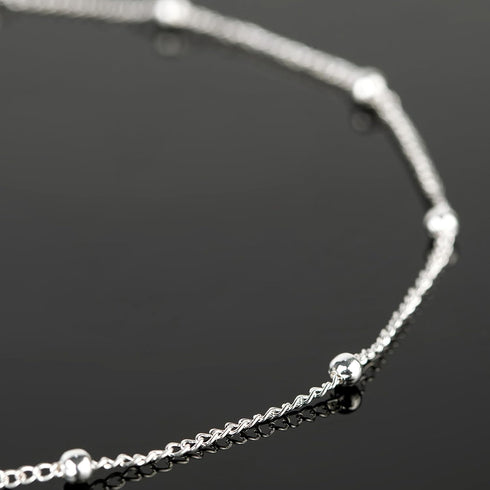 UMAOKANG 32.8 Feet Silver Plated Brass Chain for Jewelry Making Twist Curb Bead Necklace Chains Bulk with Jump Rings and Lobster Clasps...