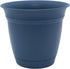 The HC Companies 8 Inch Eclipse Round Planter with Saucer - Indoor Outdoor Plant Pot for Flowers, Vegetables, and Herbs, Slate Blue...