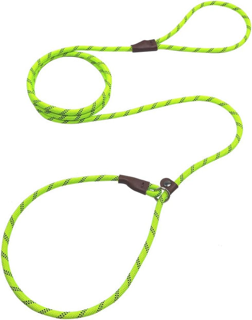7Ft Slip Lead Dog Leash for Small Dogs, No Pull Small Puppy Pet Training Leash, Lightweight Nylon Rope Leash Green...