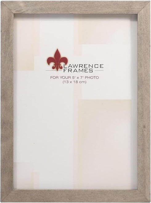 Lawrence Frames 756157 5x7 Gray Wood Gallery Collection Picture Frame...