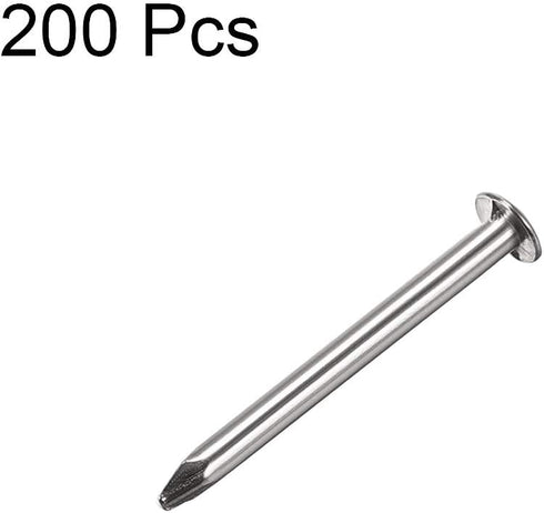 uxcell Small Tiny Hardware Nails Carbon Steel 1.4X16mm(DxL) for DIY Decorative Wooden Boxes Accessories Silver Tone 200pcs...