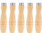 Gadpiparty Sturdy Wooden File Handle - 5Pcs Set - 62mm Inner Hole - Enhanced with Metal Collars for High Precision File Cutting Tools - Ideal for ...