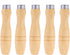 Gadpiparty Sturdy Wooden File Handle - 5Pcs Set - 62mm Inner Hole - Enhanced with Metal Collars for High Precision File Cutting Tools - Ideal for ...