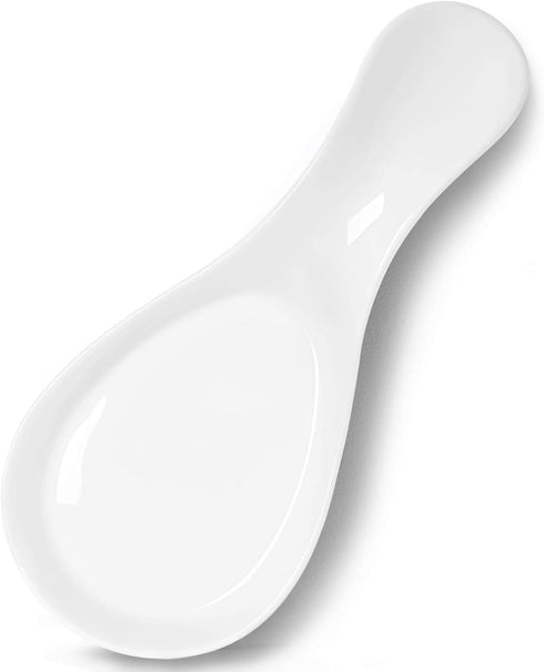 Porcelain Spoon Rest Large Spoon Holder Utensil Rest for Kitchen Counter Stove Top, Dishwasher Safe (White)...