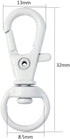 50 pcs Swivel Clasps Lanyard Snap Hook,cnomg Metal Swivel Lanyard Snap Hook Lobster Claw Clasp (White)...