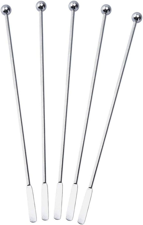 20 pcs Stainless Steel Coffee Beverage Stir Sticks Cocktail Stirrers Drink Swizzle Stick 7.4" Swizzle Stick Picks Tools...