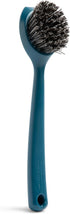 Full Circle Clean Ocean Heavy Duty Dish Brush, Cast Iron Brush with Handle, Tough Bristles, Ergonomic Grip, Long Handle, Built-in Scraper. Made Ou...
