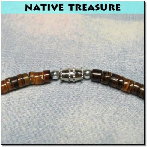 Brown Pin Puka Shell Necklace Surfer Beach Puca Choker - 5mm (3/16") - 18" Inch...
