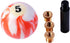 Billiard Ball Rod Shift Gear Knobs Orange 5X Gear Shift Knob Marbling Pool Ball Shifting Lever Fit Most Automatic Manual Car Tuck Transmission Veh...