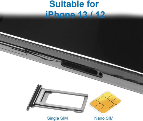 MMOBIEL SIM Card Tray Compatible with iPhone 12 – SIM Card Slot Tray Holder – SIM Card Holder Replacement – Incl. SIM Card Removal Tool and Waterp...