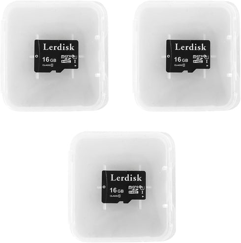 Factory Wholesale Micro SD Card Pack of 3 in Bulk MicroSD with Adapter Produced by Authorized Licencee (16GB U1)...
