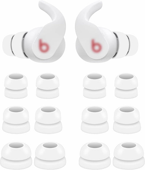 6 Pairs Double Flange Compatible with Beats Fit Pro Ear Tips Buds, S/M/L 3 Size Replacement Noise Reduce Silicone Wing Eartips Earbuds Earplug Fit...