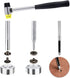Qfun 120 Set Snap Fasteners Kit for Leather 12mm Metal Button Snaps Press Studs with 4 Setter Tools, 1 hammer, 4 Color Leather Snaps for Clothes, ...