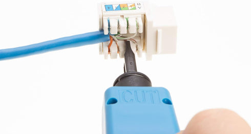 Cat5e Keystone Ethernet Wall Jack Punch Down UTP 45-Degree (Easier Termination Than 90-Degree), RJ45 Slim Profile Speed Termination Green 45° Angl...