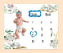 Baby Monthly Milestone Blanket| Koalas Trunk Branch Leaf Wreath | Newborns 1 to 12 Months Unisex Include 4 Frames and 1 Headband 48"x40" BTQQPH126...