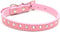 Dogs Kingdom 10 "-16.5" Total Length Suede Skin Jeweled Rhinestones Pet Dog Collar Sparkly Crystal Diamonds Studded Leather Puppy Dog Cat Collar P...