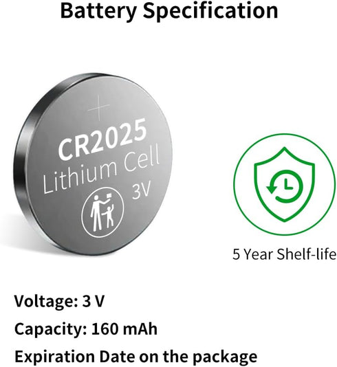 CR2025 Battery (10 pcs)...
