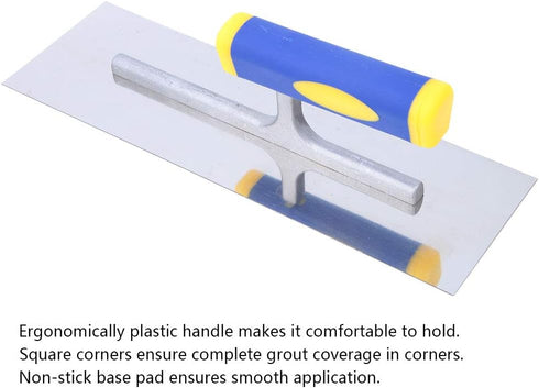 Plastering Trowel Professional Masonry Tools Trowels Building Flooring Grout Tool Skimming Trowel Tile Tiling Tool with Long Shank (300mm)...