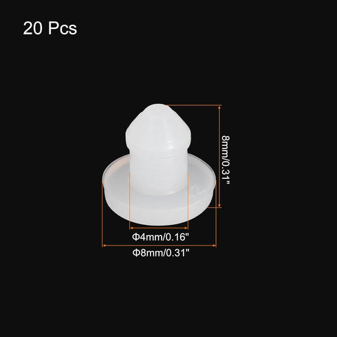 MECCANIXITY Silicone Snap in Locking Hole Plugs Rubber Panel Seal Cover Flush Type Panel Round for Kitchen Rubber Bulkheads Waterproof Sealing Plu...